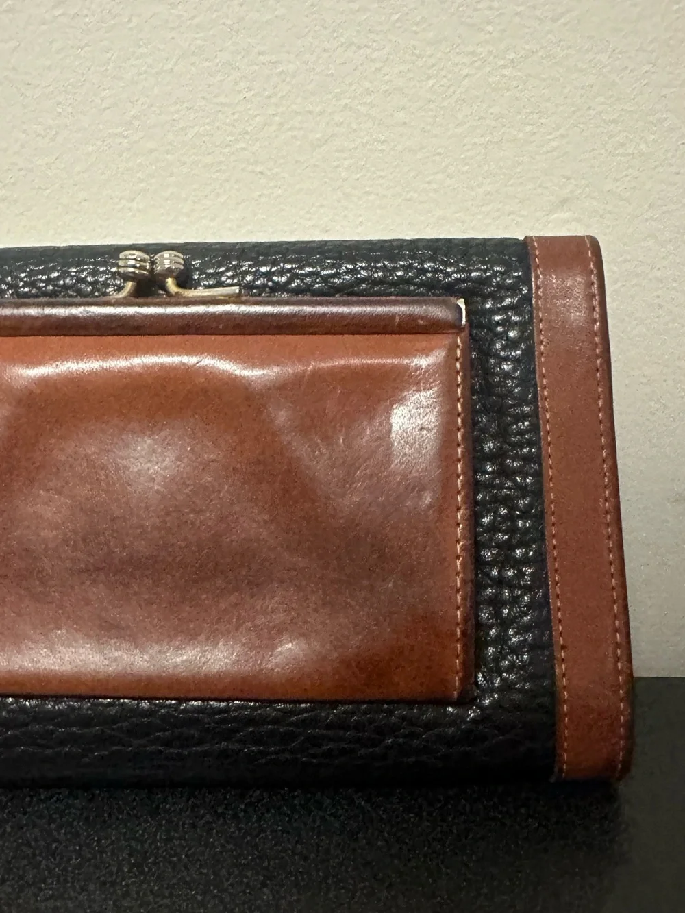 Dooney & Bourke Vintage All-Weather Leather Checkbook Organizer Wallet Pebbled